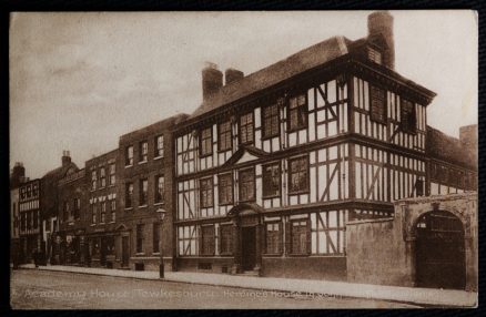 Tewkesbury Postcard Academy House Vintage 1918 LOCAL PUBLISHER