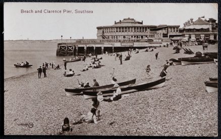 Southsea Clarence Pier Valentine's Series Vintage Postcard