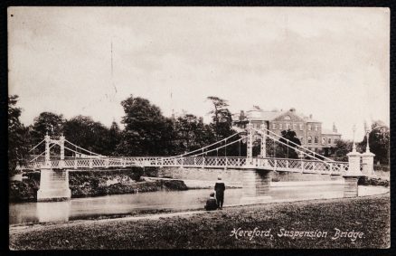 Hereford Postcard Vintage 1911 Suspension Bridge Frith's