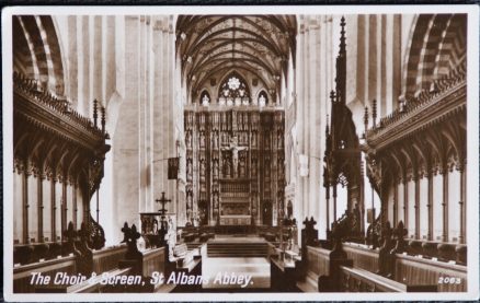 St Albans Abbey Postcard Real Photo Publisher PP English Series