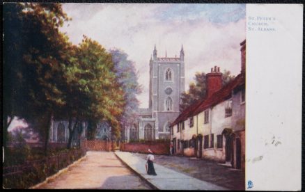 St. Albans Postcard St. Peter's Church Herts Hertfordshire