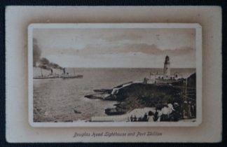 Lighthouse Postcard c.1918 Isle Of Man