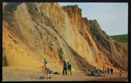 Alum Bay Postcard Isle Of Wight Coloured Cliffs Vintage 1965