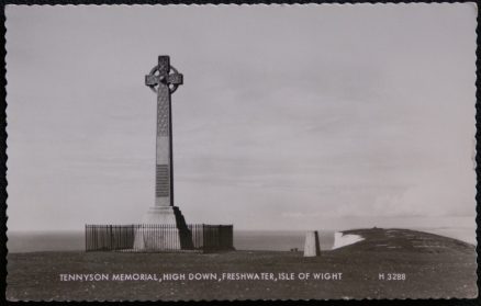 Tennyson Memorial Postcard Isle Of Wight High Down Freshwater Real Photo