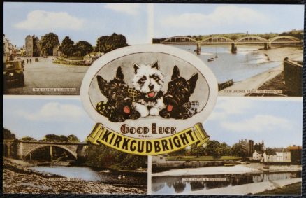 Kirkudbright Scotland Postcard Lucky Dog Series