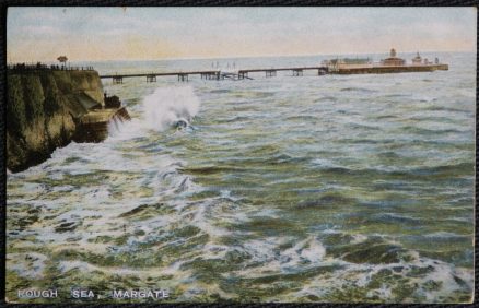 Margate Postcard Vintage Rough Seas