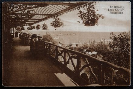 Folkestone Kent Vintage Postcard 1911 Leas Shelter Sepia