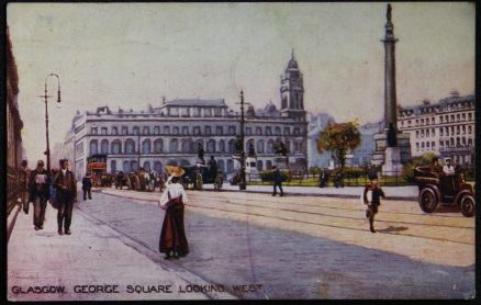 Glasgow 1923 Postcard George Square