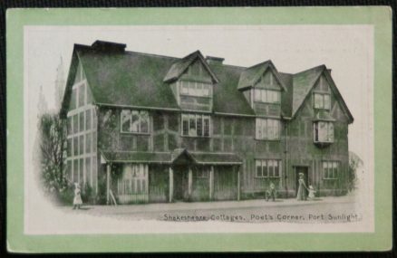 Port Sunlight Postcard Shakespeare Cottages Poets Corner