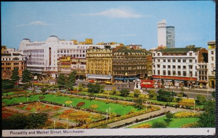 Manchester Piccadilly And Market Street Postcard F.W. Woolworth Dolcis