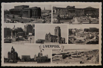 Liverpool Postcard Real Photo St. Georges St. John's Mersey Tunnel Victoria Memorial