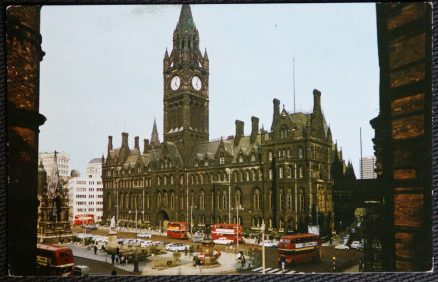 Manchester Postcard Albert Square Vintage 1969