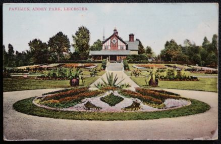 Leicester Postcard Vintage 1910 Pavilion Abbey Park