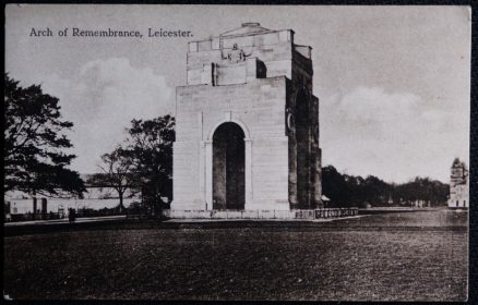 Leicester Postcard Vintage View Arch Of Remembrance Sepia Tone