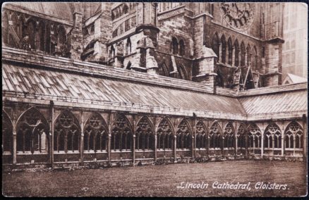 Lincoln Cathedral Postcard The Cloisters Vintage Sepia Toned By Frith's