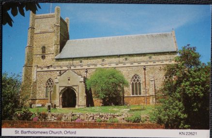 Orford Postcard St. Bartholomews Church Suffolk