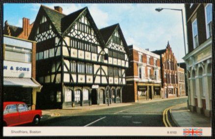 Boston Postcard Lincs Lincolnshire Shodfriars Publisher E.T. W Dennis