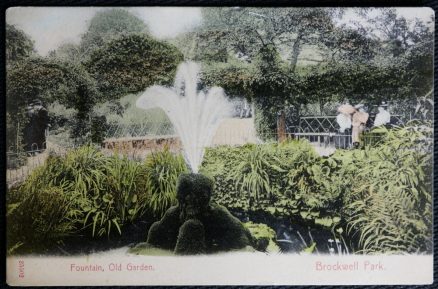 Brockwell Park London Postcard Fountain Old garden