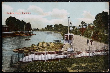 Surbiton Vintage 1909 Postcard Parkers Ferry