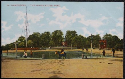 Hampstead London Postcard Vintage View Of The White Stone Pond