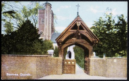 Barnes Church London Vintage Postcard