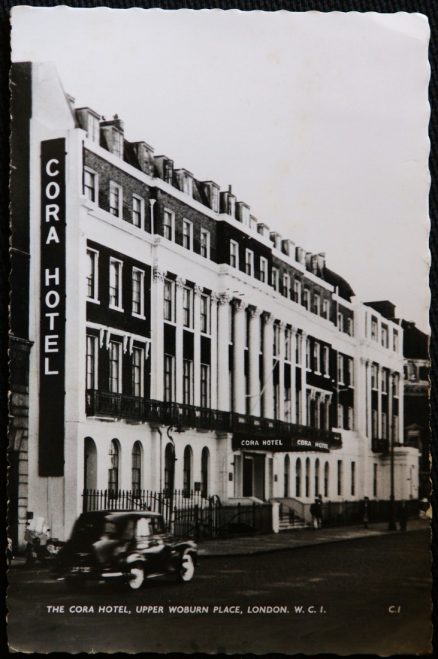 Cora Hotel Woburn Place London Postcard 1961 Real Photo