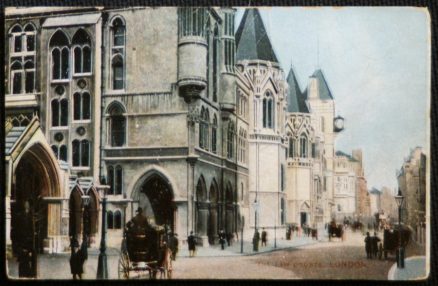 London Law Courts Vintage Postcard