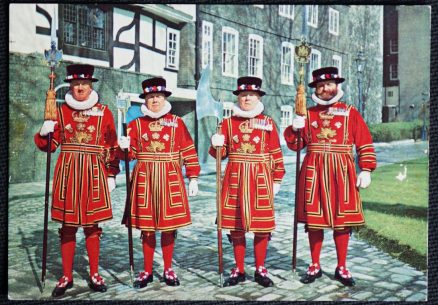 Tower Of  London Yeoman Warders Postcard 1968 Official Publisher