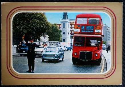 London Routemaster Bus Postcard No.18 Sudbury Policeman At St. Pauls