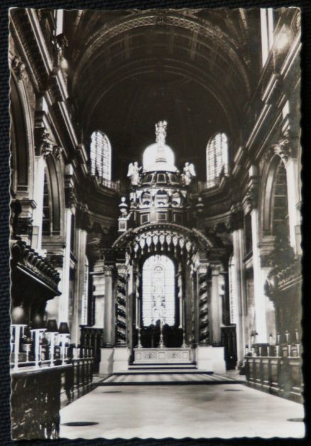 St. Paul's Cathedral London Postcard New High Alter Real Photo