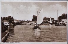 Potter Heigham Postcard Vintage 1939 Sepia Toned