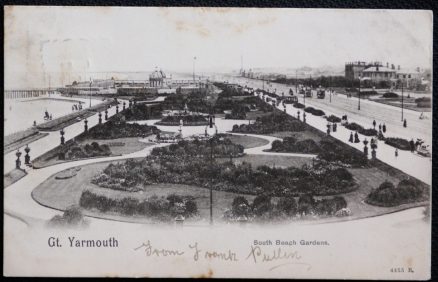 Great Yarmouth South Beach Gardens Collectable Publisher Peacock Series  1903  Vintage Postcard