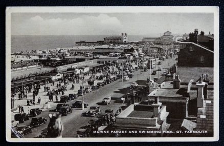 Great Yarmouth Marine Parade 1956 Postcard