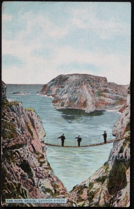 Carrick Rope Bridge 1907 Postcard