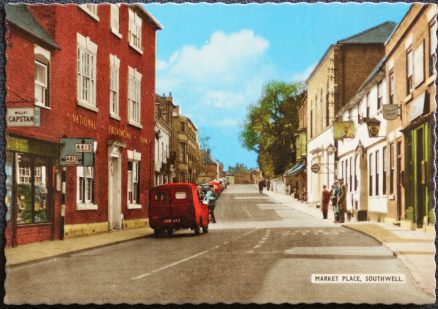 Southwell Postcard Market Place Capstan Advert National Provincial Bank Players Please Signs