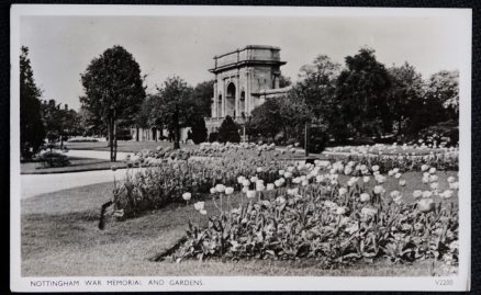 Nottingham Postcard War Memorial Real Photo Quallity Publisher Vintage