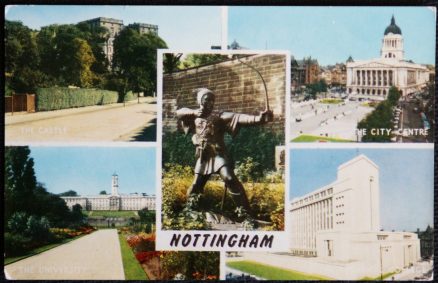 Nottingham Mutiview Nottingham University Publisher J. Salmon Postcard