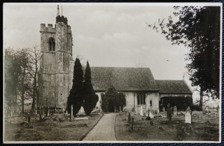 Knebworth Postcard St. Mary's Church Vintage 1966