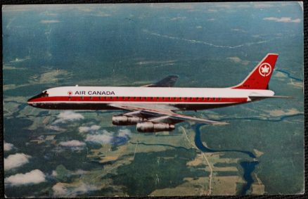 Douglas DC-8 1968 Postcard Air Canada Aviation Airline Aircraft