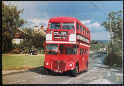 Routemaster Bus Postcard Hammond Street 1985