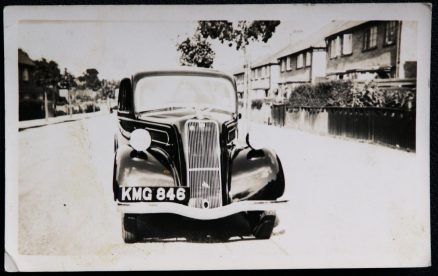 Ford KMG 846 Black Car Postcard