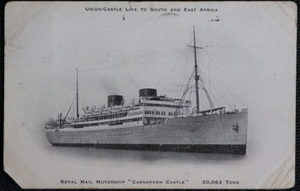 Carnarvon Royal Mail Ship Postcard 1927