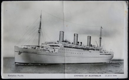 Empress Of Australia Ship Postcard Canadian Pacific