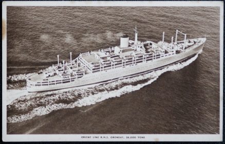 Ship Postcard Oronsay Orient Line Sapia Toned