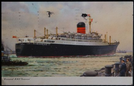 Cunard Ivernia Postcard 1976