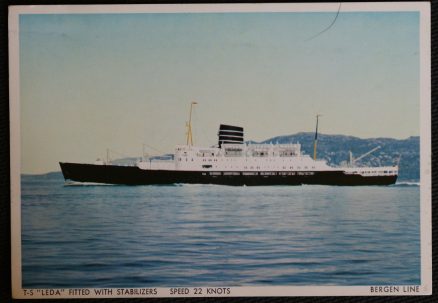 Ship Leda Bergen Line Postcard