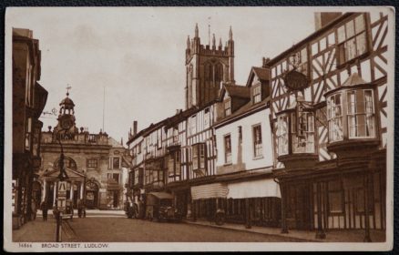 Ludlow Postcard Broad Street Publisher Harvey Barton Bristol