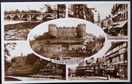 Shrewsbury Postcard Pride Hill Wyle Cop Muliview From Quality Publisher