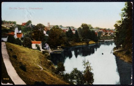 Shrewsbury Shropshire Postcard 1917 On The Severn