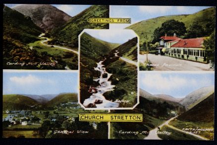 Church Stretton Postcard Carding Mill Shropshire Established Vintage Publisher